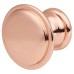 Exel Rim Round Cabinet Knob - 30mm Diameter - Bright Copper