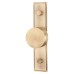 Frelan Hoxton Sturt Cabinet Knob on Rushton Backplate - 40mm Diameter - Antique Brass