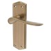 Exel Antique Brass Latch Door Handle - Rome Range - 170 x 50mm