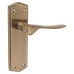 Exel Antique Brass Latch Door Handle - Rome Range - 170 x 50mm