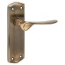 Exel Antique Brass Latch Door Handle - Rome Range - 170 x 50mm