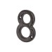 Elan 76mm Screw Fix Door Numeral - 8 - Metalized Antique Black Iron