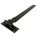 GateMate Heavy Duty Cranked Hook & Band Gate Hinge on Plate - 450 x 45mm - Black Galvanised - Pair