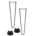 Exel Hairpin Leg - 2 Pin - 500mm Height - Black - Pair