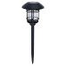 Forum Zink Tanfield LED Solar Bollard Post Light with Spike - IP44 - 3000K Warm White - Black 