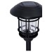 Forum Zink Tanfield LED Solar Bollard Post Light with Spike - IP44 - 3000K Warm White - Black 
