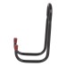 Rothley Tubular Garage and Shed Double Storage Hook - 120mm Depth - Black & Red