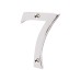 76mm Screw Fix Door Numeral - 7 - Polished Chrome