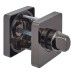 Jigtech Square Bathroom Turn & Release - 52mm Diameter - Black Nickel