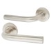 Exel Satin Stainless Steel 19mm Bent Door Handles on Round Rose