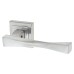Exel Satin Chrome Twist Door Handles on Square Rose - Spirit Range 