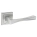 Exel Satin Chrome Twist Door Handles on Square Rose - Spirit Range 