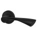 Exel Matt Black Door Handles on Round Rose - Knightsbridge Range 