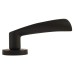 Exel Matt Black Door Handles on Round Rose - Knightsbridge Range 