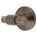 Hampstead Knurled Single Coat Hook - 55 x 52mm - Antique Brass