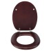 Croydex Davos Flexi-Fix Standard Close Wooden Toilet Seat - Mahogany