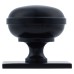 Alexander & Wilks Quantock Cabinet Knob on Square Backplate - 34mm Diameter - Matt Black