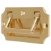 Exel Military Chest Flush Cabinet Pull Handle - 89 x 45mm - Polished Brass