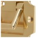 Exel Military Chest Flush Cabinet Pull Handle - 89 x 45mm - Polished Brass