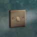 Knightsbridge 10AX 1 Gang Intermediate Light Switch - Antique Brass