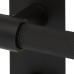 Exel Matt Black Knurled Bathroom Door Handle - Loxley Range - 150 x 50mm