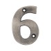 Olde Forge 78mm Screw Fix Door Numeral - 6 - Pewter