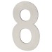Exel 100mm Concealed Screw Fix Door Numeral - 8 - Satin Stainless Steel