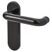 Hoppe AR600/21 Ebony Black Nylon Steel Core Safety Latch Door Handle - Paris Range - 165 x 46mm