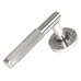 From The Anvil Polished Stainless Steel Knurled Door Handles on Round Beehive Rose - Brompton Range 