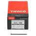 TIMCO Coarse Thread Bugle Head Drywall Screws - 4.8 x 100mm - Dark Grey Phosphate - Pack of 500