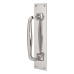 Exel Brewery Offset Door Pull Handle on Plate - Screw Fix - 305 x 63mm - Chrome