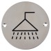 Exel Shower Door Sign - 75mm Diameter - Polished Stainless Steel