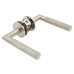 Jigtech Satin Stainless Steel Knurled Door Handles on Round Slim Rose - Schema Modell Range 