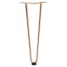Rothley Hairpin Leg - 2 Pin - 350mm Height - Polished Copper
