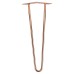Rothley Hairpin Leg - 2 Pin - 350mm Height - Polished Copper