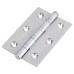 Performance Washered Butt Door Hinge - 75 x 50 x 2.5mm - Polished Chrome - Pair