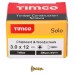 TIMCO Solo Chippy Pozi Countersunk Wood Screws - 3.0 x 12mm - Yellow Zinc - Pack of 200