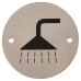 Exel Shower Door Sign - 75mm Diameter - Satin Stainless Steel
