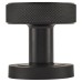 Exel Knurled Mortice Door Knob - 52mm Rose Diameter - Matt Black 
