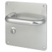 Exel Satin Aluminium 20mm Return to Door Bathroom Door Handle - 160 x 160mm - RH