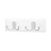 Exel Double Coat Hook Rail - 225 x 70 x 15mm - 2 Hooks - White Board with Polished Chrome Hooks