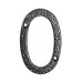76mm Screw Fix Door Numeral - 0 - Antique Black Iron