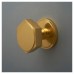 Hampstead Hexagonal Centre Door Knob - 80mm Rose Diameter - Polished Brass