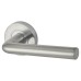 Jigtech Satin Chrome Door Handles on Round Rose - Riva Range 