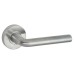 Jigtech Satin Chrome Door Handles on Round Rose - Riva Range 