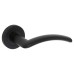 Serozzetta by Carlisle Brass Matt Black Door Handles on Round Rose - Trenta Range 
