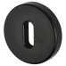 Hoppe AR600/26 Nylon Escutcheon - 52mm Diameter - Keyhole - Ebony Black - Pair