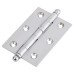 Ball Tip Washered Butt Door Hinge - 75 x 50 x 2.5mm - Polished Chrome - Pair Ball Tip Washered Butt Door Hinge - 75 x 50 x 2.5mm - Polished Chrome - Pair