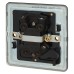 Knightsbridge 20A 1 Gang Double Pole Screwless Flat Plate Appliance Switch with Neon - Matt Black