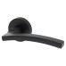 Serozzetta by Carlisle Brass Tavira Latch Door Handle on Rose Ultimate Door Kit - Matt Black
